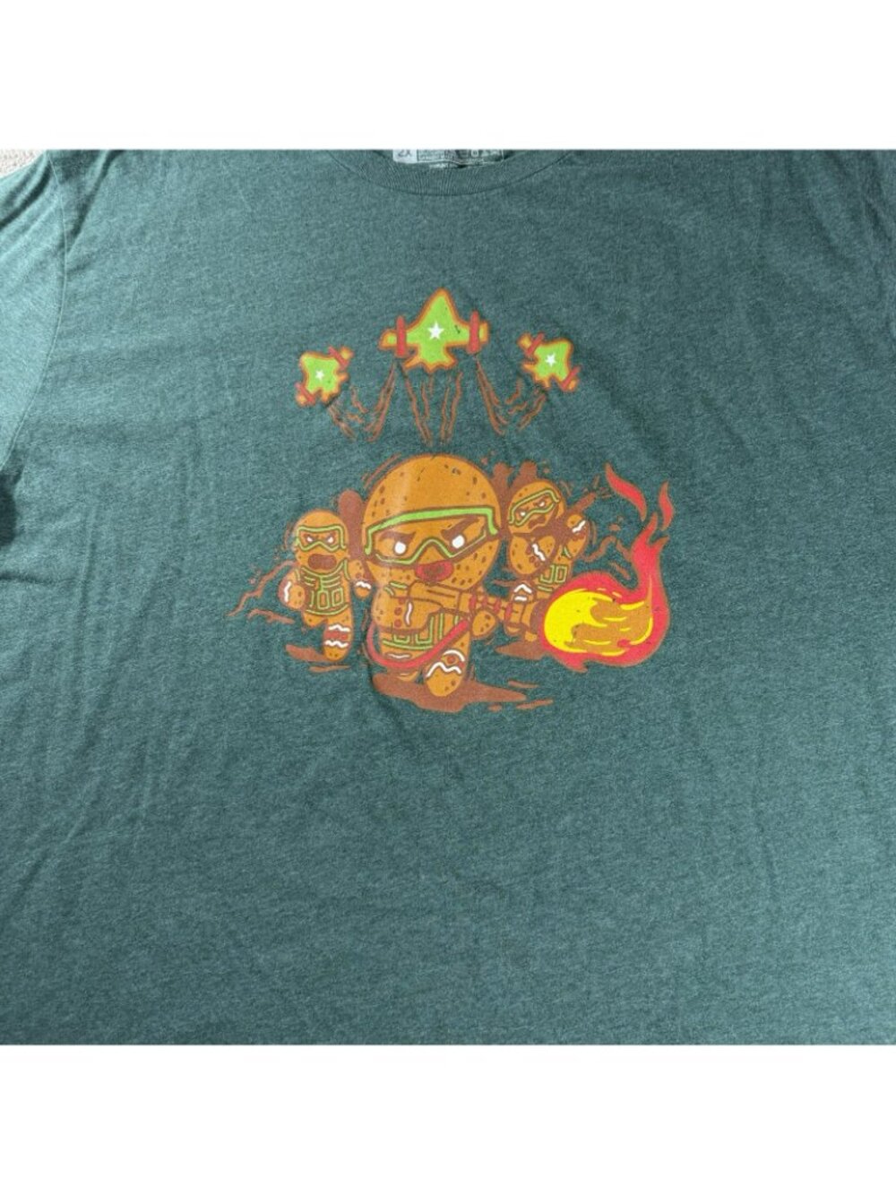 Grunt Style Battle Gingerbread T-shirt Green Men’s Size XXL - Picture 2 of 7